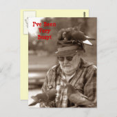 Postkarten Grüße Tauben Vögel auf den Menschen (Vorne/Hinten)