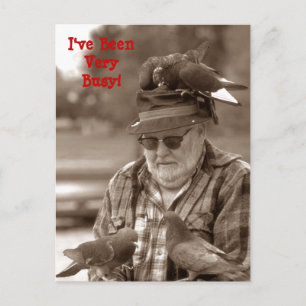 Postkarten Grüße Tauben Vögel auf den Menschen