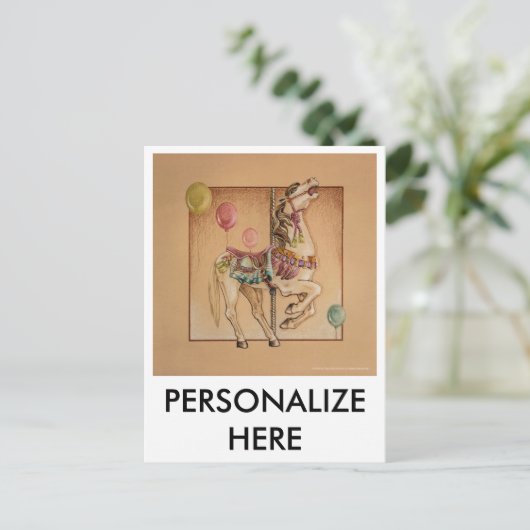 Postkarten - Happy Horse Carousel (Stehend Vorderseite)