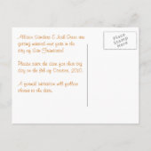 Postkarten-Hinweis Save the Date Karte (Rückseite)