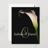 Postkarten Hochzeit Calla Lily C Monogramme (Vorne/Hinten)