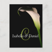 Postkarten Hochzeit Calla Lily C Monogramme (Vorderseite)