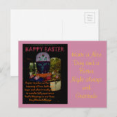 Postkarten-Horizontalvorlage Frohe Ostern Feiertagspostkarte (Vorne/Hinten)