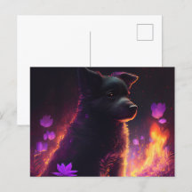 Postkarten Hund Mauve
