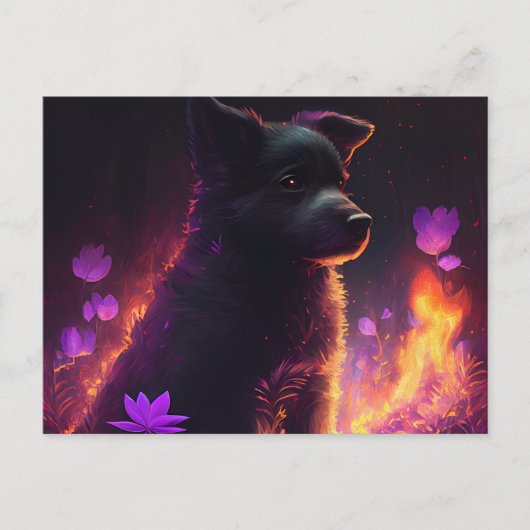 Postkarten Hund Mauve