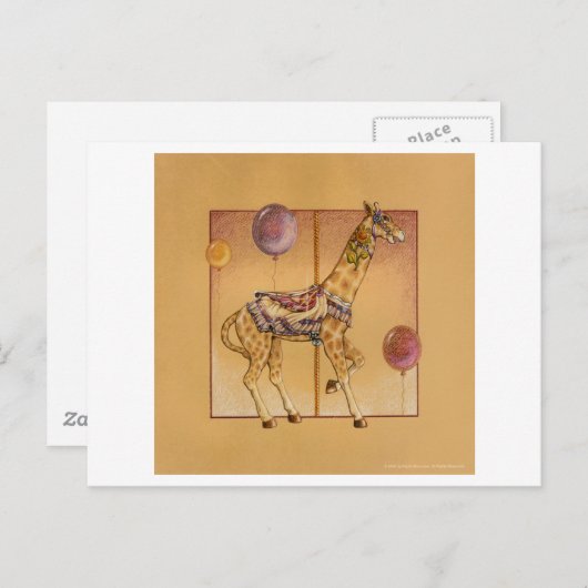 Postkarten - Karussell Giraffe (Vorne/Hinten)