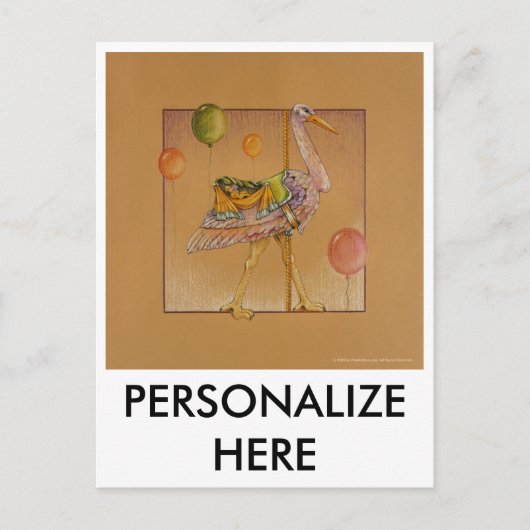 Postkarten - Karussell-Storch (Vorderseite)