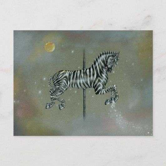 Postkarten - Karussell Zebra (Vorderseite)