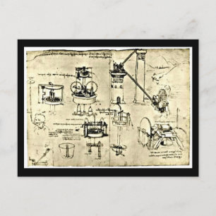 Postkarten-Klassiker/Retro-Leonardo da Vinci 18 Postkarte