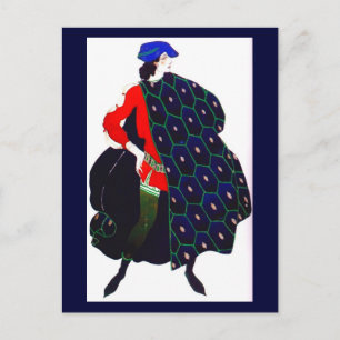 Postkarten-Kunst der Mode-Bakst 19 Postkarte