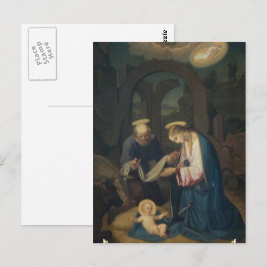 Postkarten (Leer/Benutzerdefiniert): Geburt Christ (Vorne/Hinten)