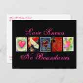 Postkarten "Liebe kennt keine Grenzen" (Vorne/Hinten)