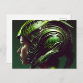 Postkarten Mädchen Futurismus (Vorne/Hinten)