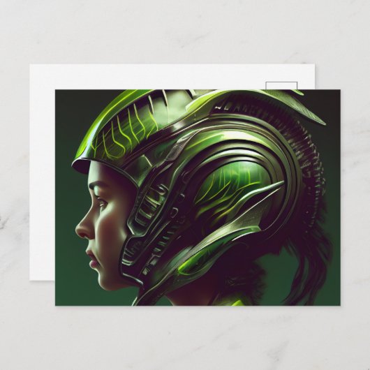 Postkarten Mädchen Futurismus (Vorne/Hinten)