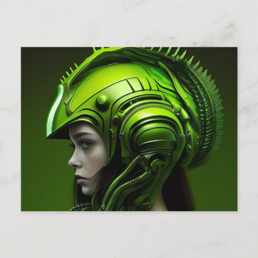 Postkarten Mädchen Futurismus (Vorderseite)