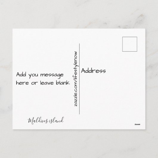 Postkarten - Malediven (Rückseite)