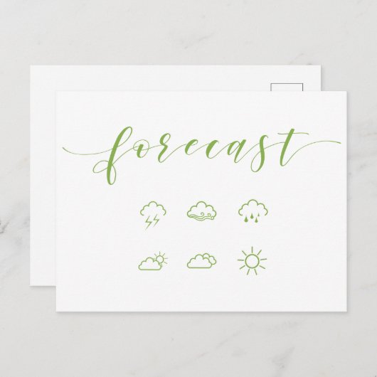 Postkarten mit individueller Wettervorhersage (Vorne/Hinten)
