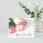 Postkarten mit rosa Rosen (Stehend Vorderseite)