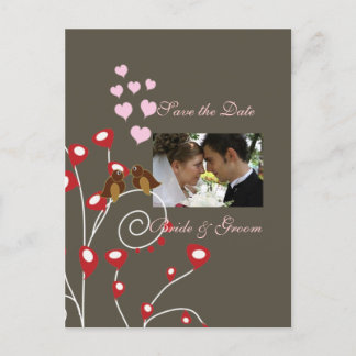 Postkarten mit Save the Date Foto, Liebesvögel