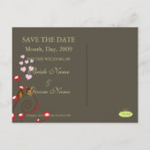 Postkarten mit Save the Date Foto, Liebesvögel (Rückseite)