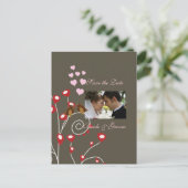 Postkarten mit Save the Date Foto, Liebesvögel (Stehend Vorderseite)