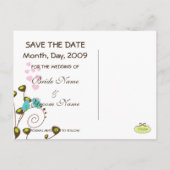 Postkarten mit Save the Date Foto, Liebesvögel (Rückseite)