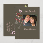 Postkarten mit Save the Date Foto, Liebesvögel (Vorne/Hinten)