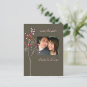 Postkarten mit Save the Date Foto, Liebesvögel (Stehend Vorderseite)