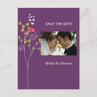 Postkarten mit Save the Date Foto, Liebesvögel