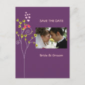 Postkarten mit Save the Date Foto, Liebesvögel (Vorderseite)
