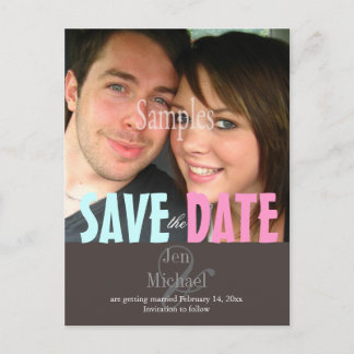 Postkarten mit schlichtem, Save the Date Foto,