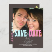 Postkarten mit schlichtem, Save the Date Foto, (Vorne/Hinten)