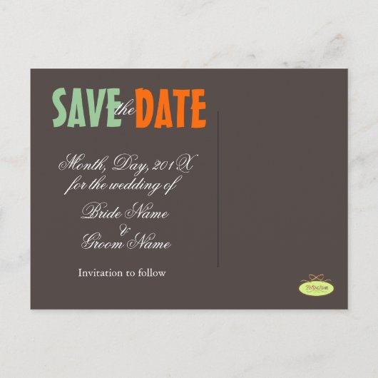 Postkarten mit schlichtem, Save the Date Foto, (Rückseite)