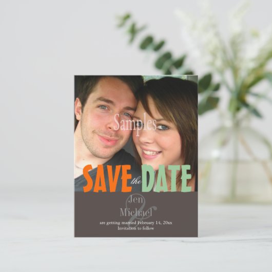 Postkarten mit schlichtem, Save the Date Foto, (Stehend Vorderseite)