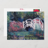 Postkarten mit schöner Landschaft, Blume Bridge (Vorne/Hinten)