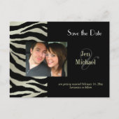 Postkarten mit Zebra Save the Date Foto, (Vorderseite)