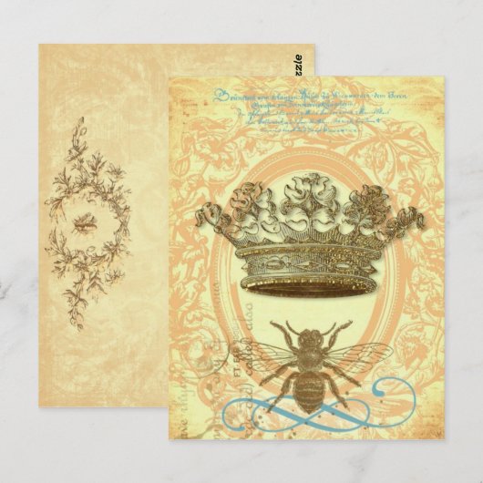 Postkarten oder Einladungen für Königin (Vorne/Hinten)