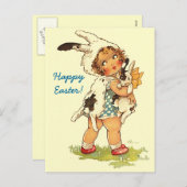 Postkarten Ostergruß PC Niedlicher Vintager Stil (Vorne/Hinten)