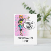 Postkarten - Polka Dot Martini Diva (Stehend Vorderseite)