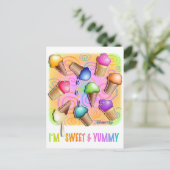 Postkarten - Pop Art ICE CREAM CONS (Stehend Vorderseite)