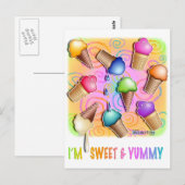 Postkarten - Pop Art ICE CREAM CONS (Vorne/Hinten)