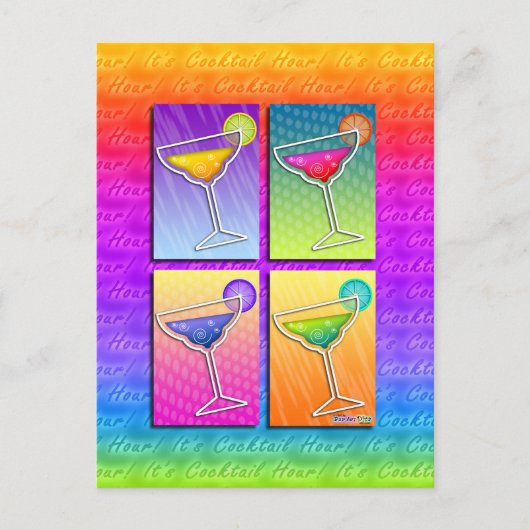 Postkarten - Pop Art Margaritas (Vorderseite)