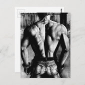 Postkarten Postkarte Bodybuilder in the Tight Jean (Vorne/Hinten)
