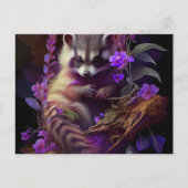 Postkarten Raccoon Mauve (Vorderseite)
