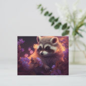 Postkarten Raccoon Mauve (Stehend Vorderseite)
