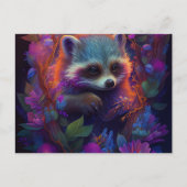 Postkarten Raccoon Mauve (Vorderseite)