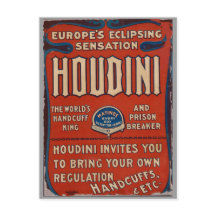 Postkarten-Reproduktion Vintage Poster Houdin