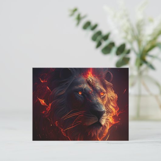 Postkarten Rote Löwe (Stehend Vorderseite)