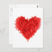 Postkarten | Rotes Herz-Boa (Vorne/Hinten)