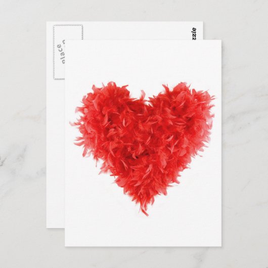 Postkarten | Rotes Herz-Boa (Vorne/Hinten)